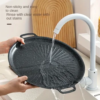 Padella per barbecue coreana: ghisa, antiaderente, design Sunburst, adatta per uso interno ed esterno, perfetta per il campeggio 1