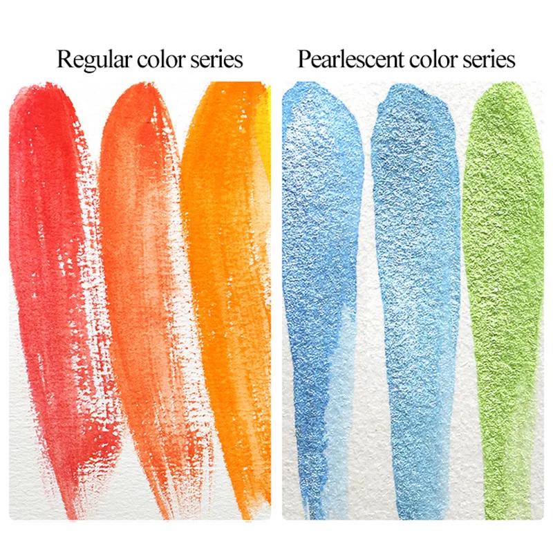 Angel Mark Professional Solid Watercolor Paint Set Portable Drawing Pearlescent Watercolor Pigment For Painting Art Supplies