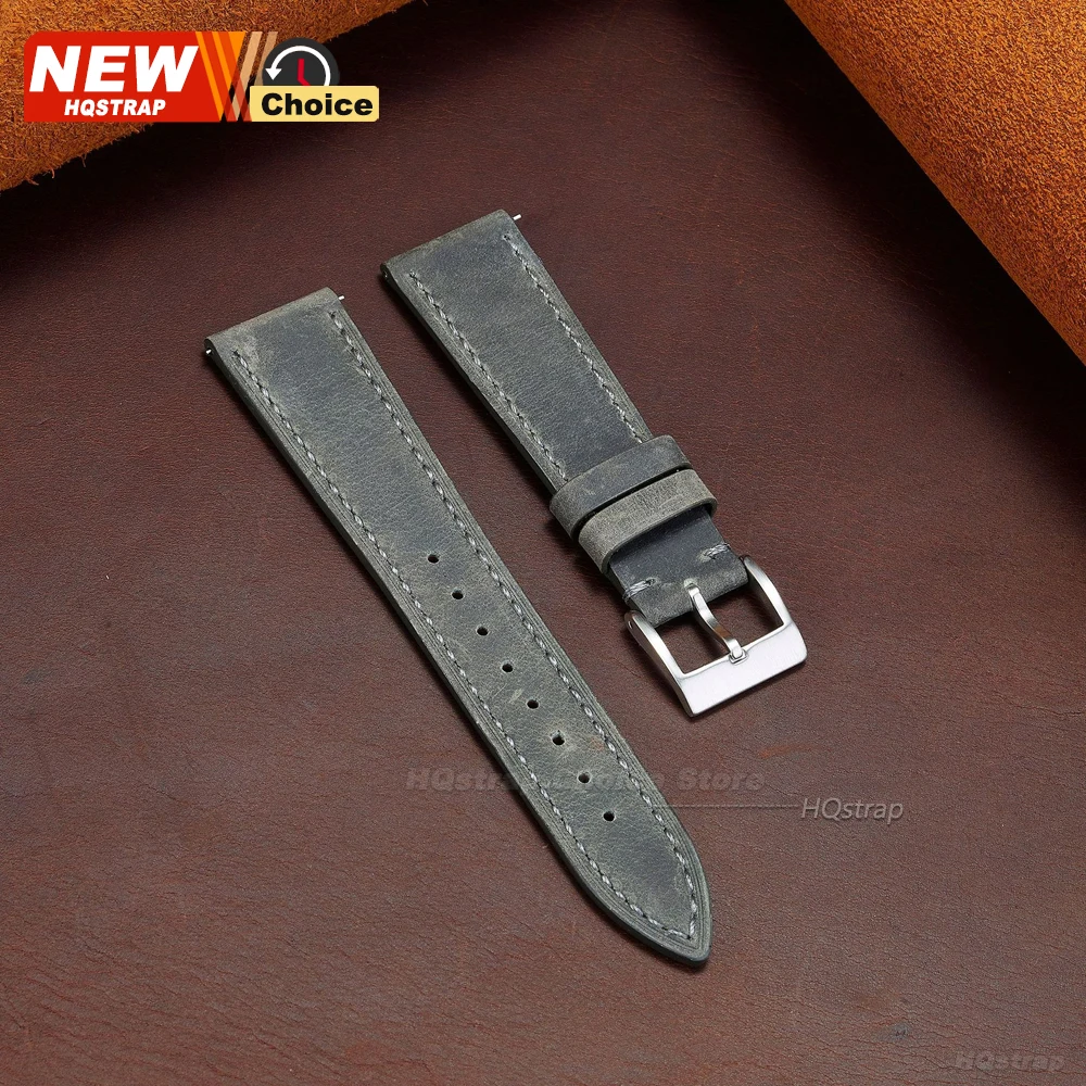 Vintage Leather Quick Release Watchband - Cowhide Strap