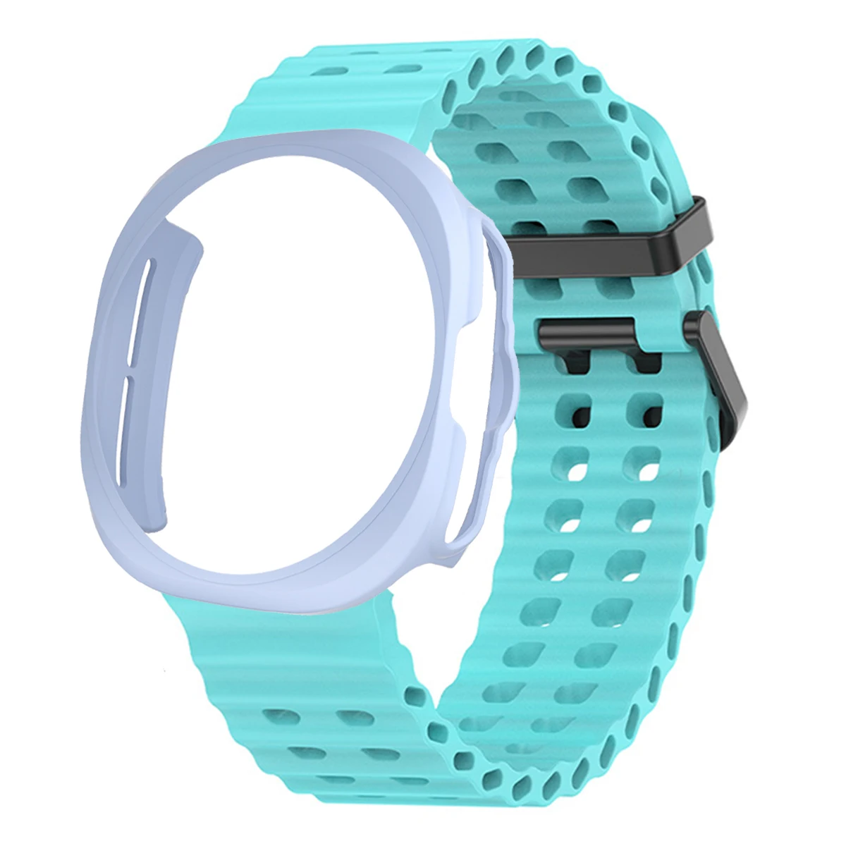 Sport Silicone Band with Protective PC Case for Smartwatch - Ultra 47mm