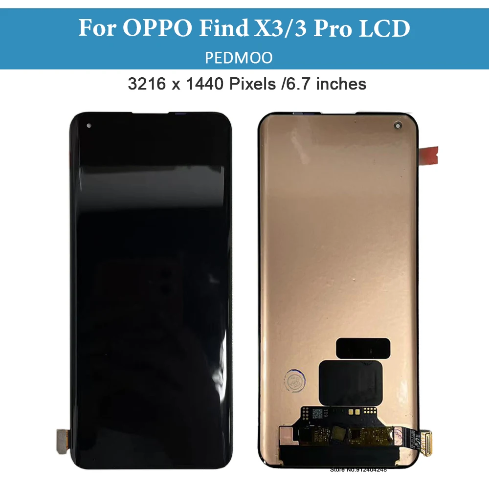 Oppo find x3、6.7インチ、タッチパネル、デジタイザー、Oppo