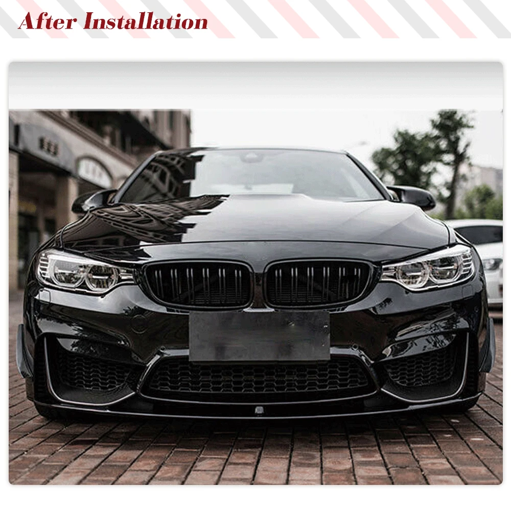 BMW F80 M3 F82 F83 M4 2014 - 2018 탄소 섬유 앞 범퍼 몰딩 트림 장식 탄소 섬유/FRP 2 개/대 Canards