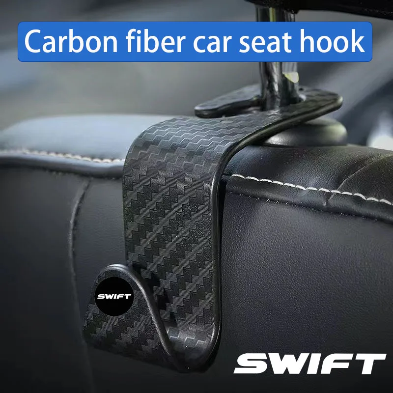 4pcscarbonfiberhookcarseatheadresthooksuitableforSuzukiSWIFT