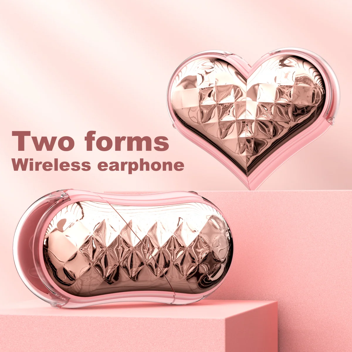 Cute Sports Bluetooth Headset Built-in Microphone and Volume Adjustable Earbuds Girl's favourite Gift
