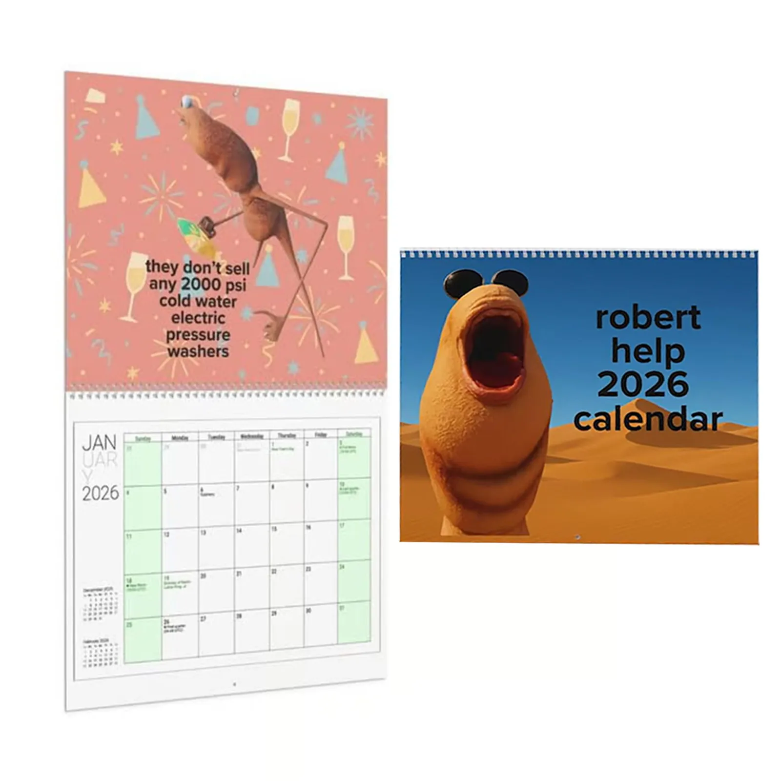 2026 벽걸이 웜 캘린더 재미있는 디자인 걸이식 캘린더 사무실 교실 가정 방 장식 창의적인 선물 친구 가족을 위한