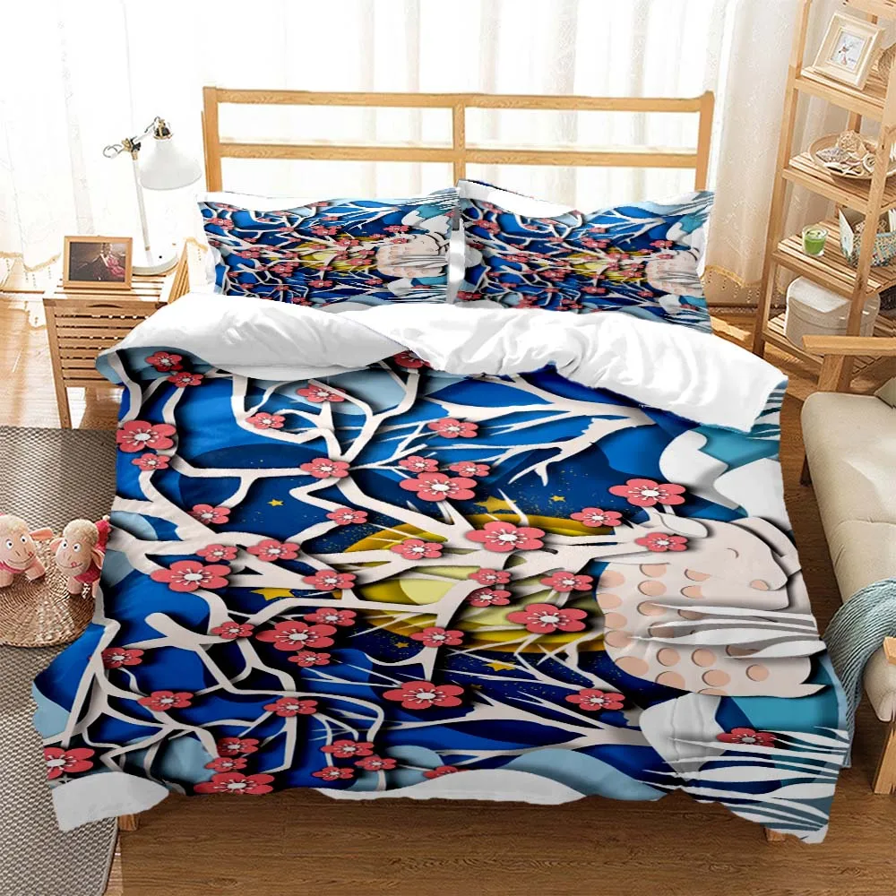 

Deep Forest Deer Digital Print Polyester Bedding Sets Child Kids Covers Boys Bed Linen Set for Teens bedding set