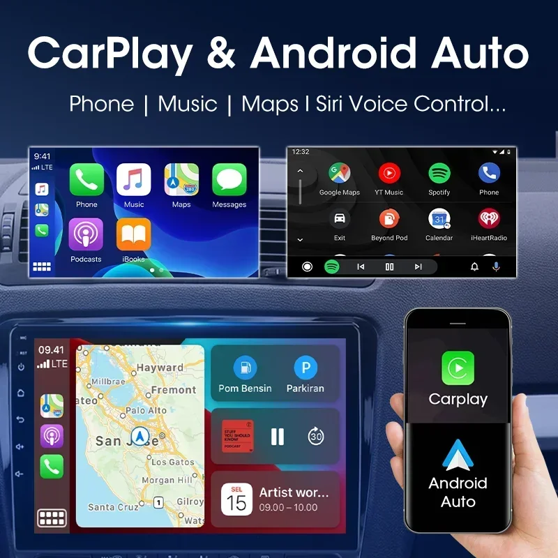 Radio de coche Android de 2 Din para Skoda Octavia 2 A5 2008-2013 reproductor Multimedia navegación altavoz inalámbrico Carplay unidad principal de DVD 3