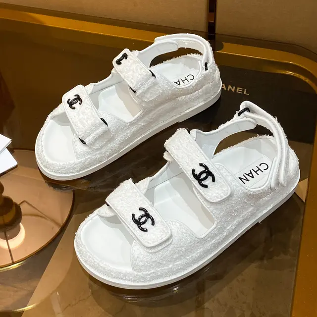 Chanel Strap Sandals Chanel Sandale 2020 Chanel Sandals White