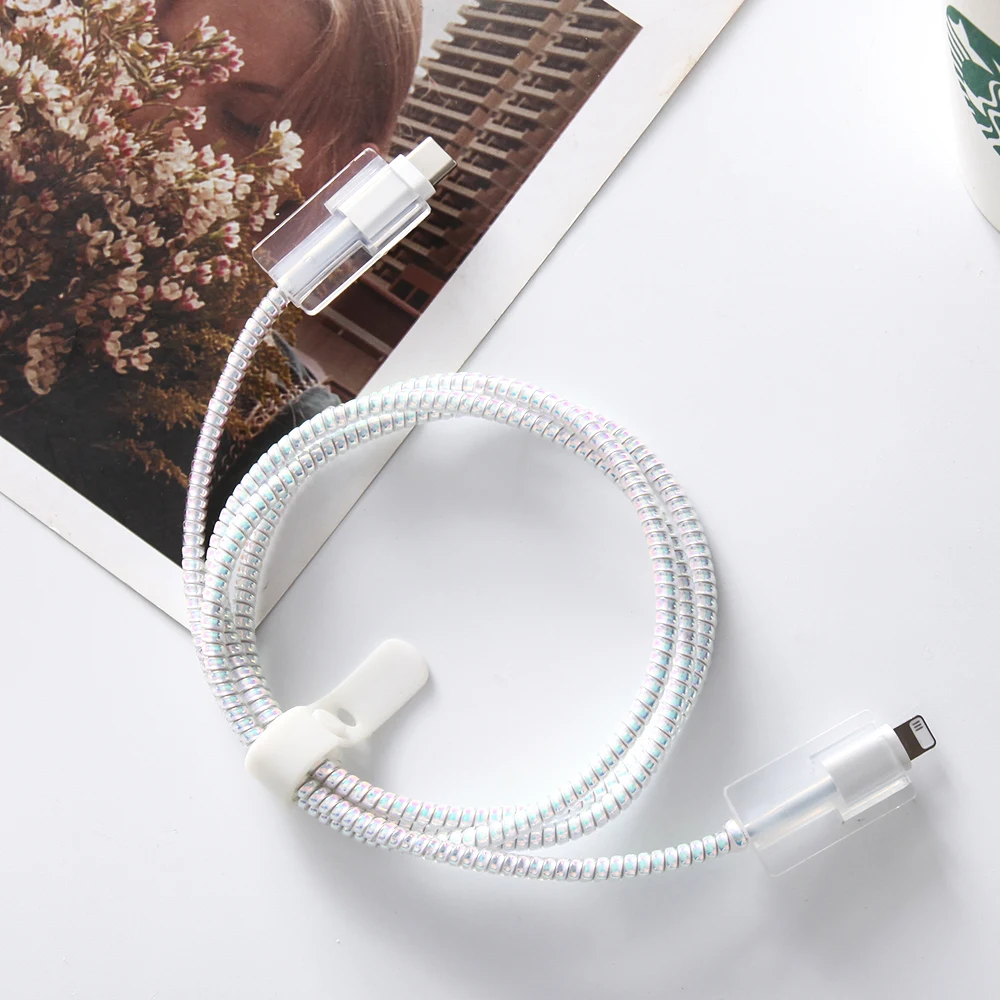 Niestandardowy wzór tekst powłoki iphone, kabel danych ugryzienie szybkie ładowanie powłoki iphone 18/20W, maszyna do nawijania głowy, piękne