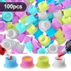 100Pcs Disposable Tattoo Silicone Ink Cup Permanent Makeup Pigment Holder Container Cap Tattoo Ink Accessories for Tattoo Artist 1