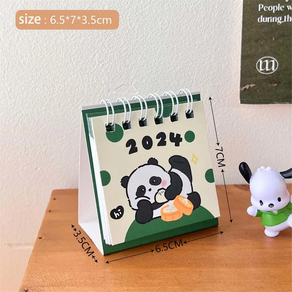 Cartoon Mini Desk Calendar 2024 Calendar Creative Desktop Decoration Kawaii  Panda Dinosaur Animals Pattern Agenda Organizer - AliExpress