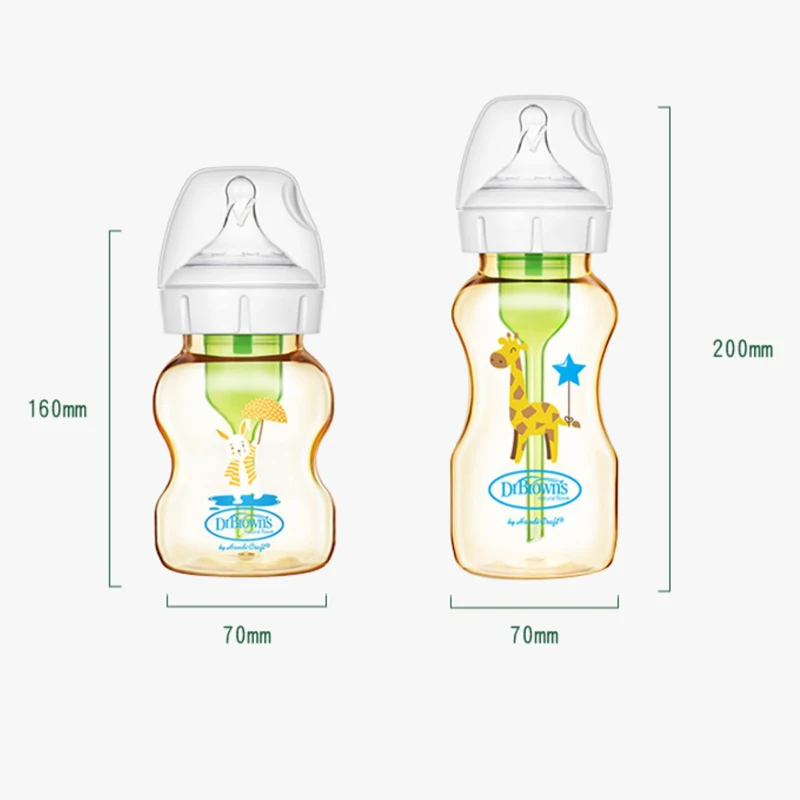 Dr. Brown's milk bottle PPSU /Wide Mouth /270ML  anti-fall newborn /Anti-Colic/Newborn bottle 2