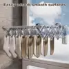 Sunlight-friendly Drying Rack Space-saving Retractable Sock Drying Rack with 20 Clips Foldable Design Easy for Laundry 4