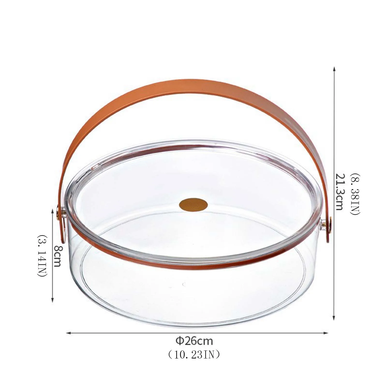 Simplicity Transparent Portable Fruit Plate Outdoor Handle Ice Bucket Creative Living Room Home Compartment Snack Fruit Plate 6