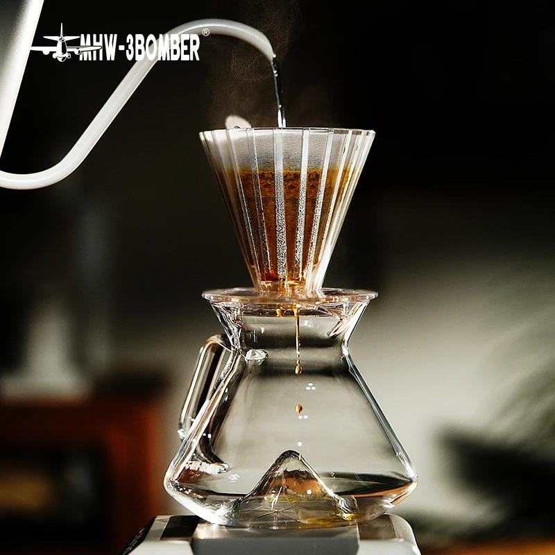 قمع قهوة تقطير + ورق ترشيح ٢٠ قطعة