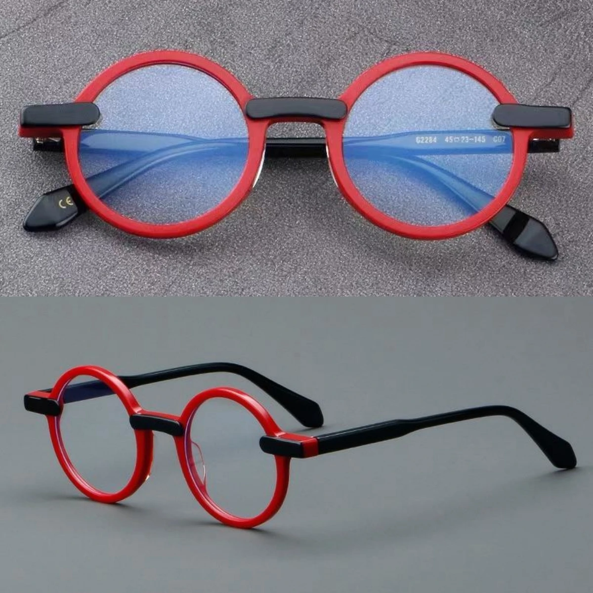 

BETSION винтажные круглые ацетатные очки в оправе для мужчин и женщин по рецепту при близорукости оптические очки