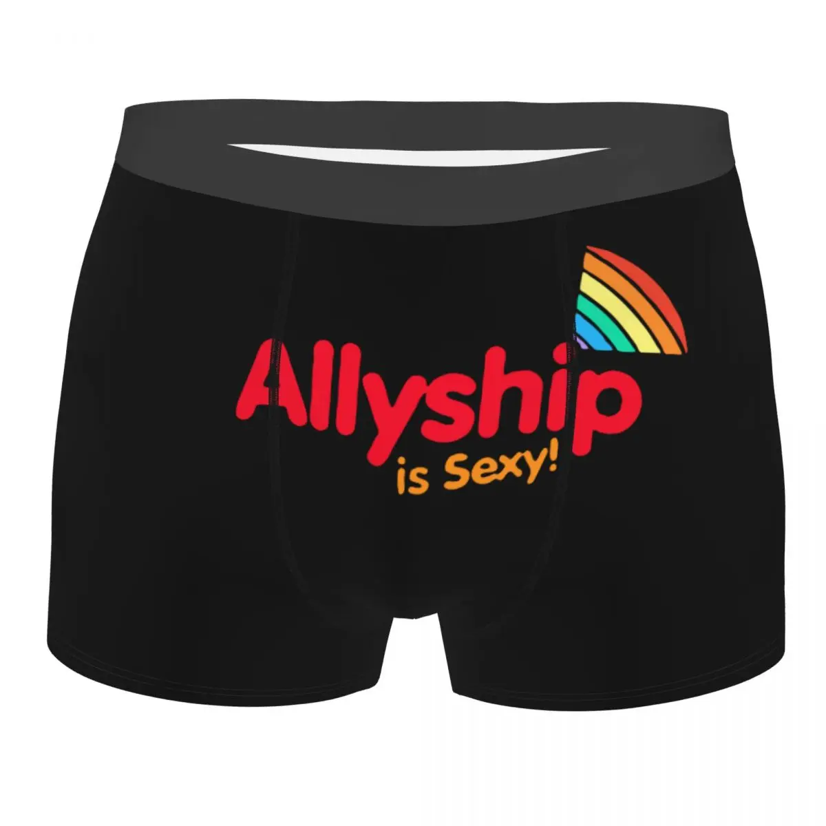 

Men Rainbow Proud Pride Allyship Underwear Sexy Boxer Briefs Shorts Panties Male Soft Underpants S-XXL