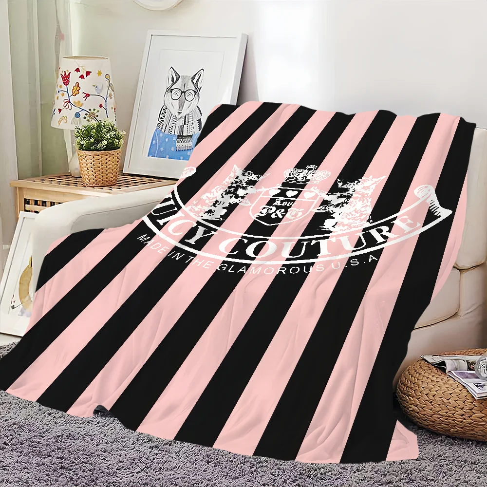 warm soft plush J-juicy design blanket Y2K for sofa living Luxury room office C-couture bedroom fashion travel gift Flannel 5
