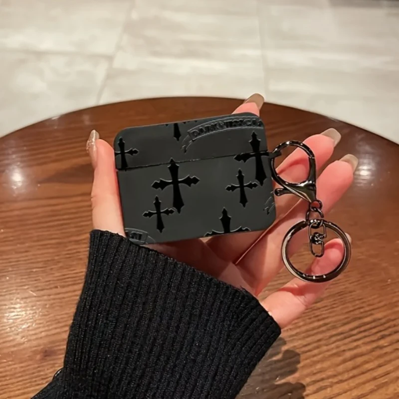 Black Soft TPU AirPods Case for Wireless Earphones