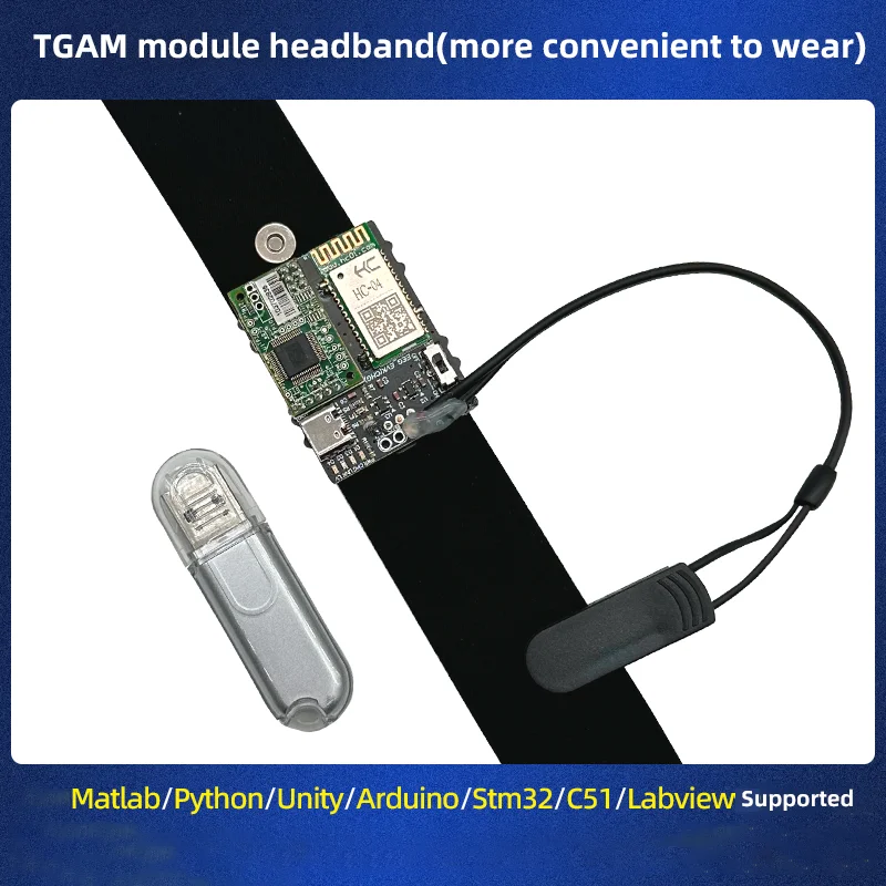 New STM32 TGAM Module Development Kit Brainwave Headband EEG Sensor Outputting Mindwave Data Arduino Python Matlab Unity