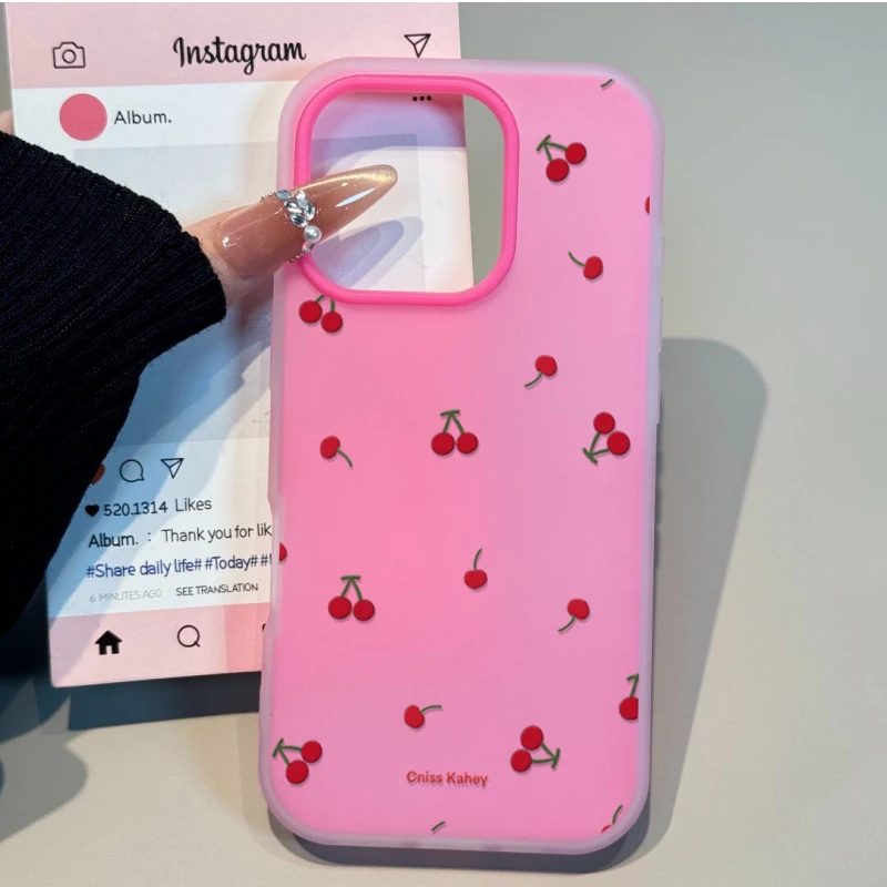 Candy Color Lichee Pattern Soft Matte Phone Case