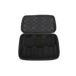 Compact Zippered Watch and Jewelry Travel Organizer with Anti - Scratch Protection (Black)