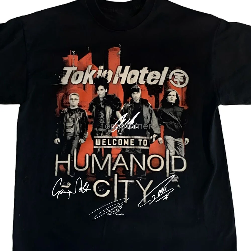 

Hot Tokio Hotel Welcome To Humanoid City Cotton Black All Size T-Shirt C399