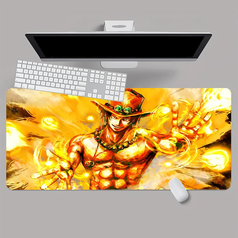 thumbnail image 1 of Alfombrilla de ratón para videojuegos de una pieza, alfombrilla para teclado y ratón de Anime, velocidad XXL, goma de 900x400x2mm, alfombrilla para ratón grande de dibujos animados para ordenador y PC, 1 of 5