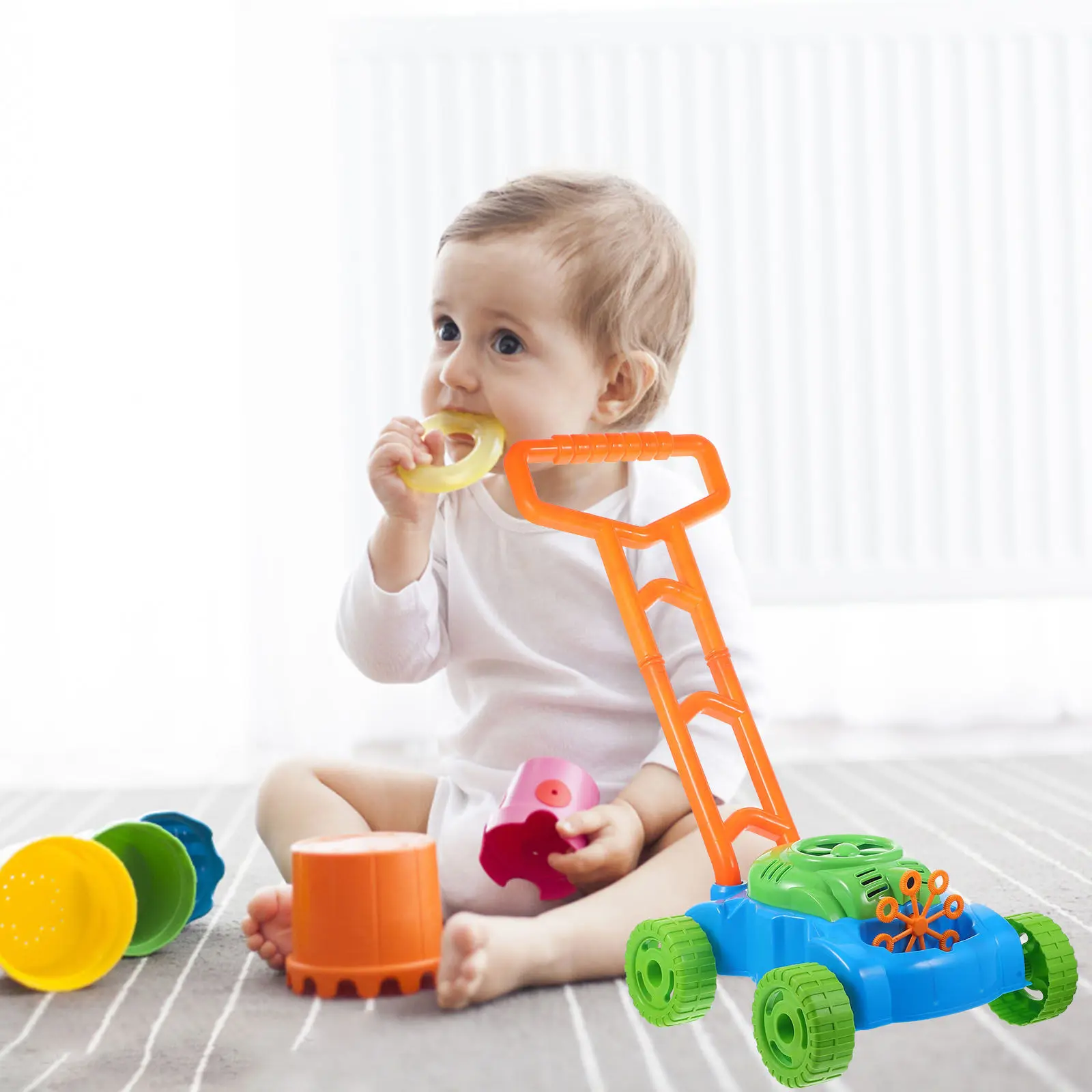 1Pcs 버블 모어 용 버블 블로워 머신 밝은 색상 현실적인 잔디 소리 놀이용 야외 정원 활동