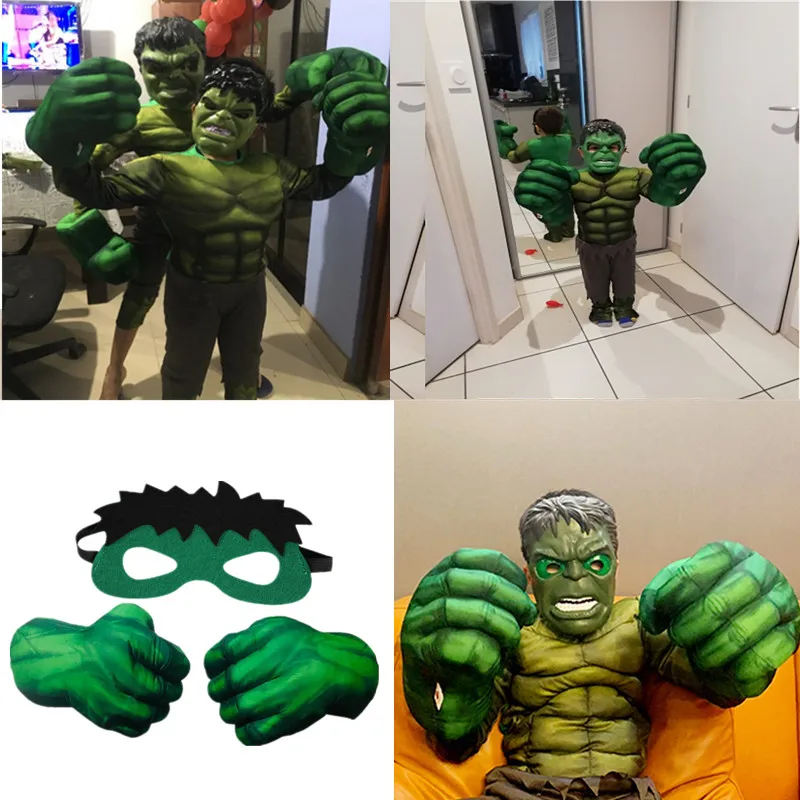 4-12Y Child Infinity War Foam Gloves Fist Plush Gloves Performing Shield Props Toys Kids Gift Spider Fantasy Game Costume anime cosplay props