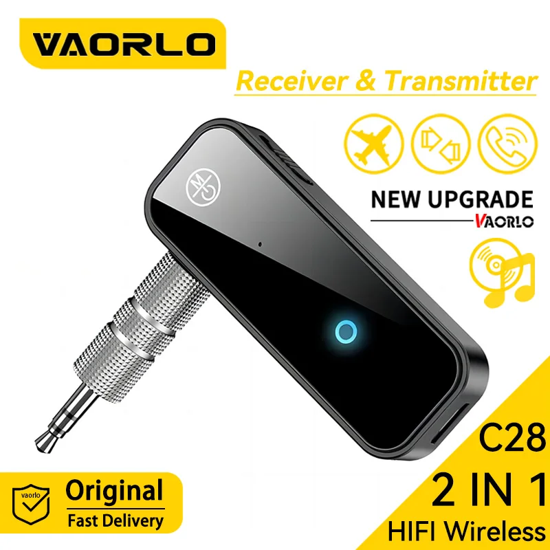 2 In 1 Bluetooth Adapter Wireless Bluetooth 5.3 Receiver Transmitter 3.5mm Jack For Car Music Audio Aux A2dp Headphones Reciever Handsfree