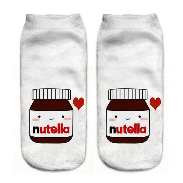 New Summer Fashion 3D Printing Socks Cute Art Creative Food Chips Ankle Socks Harajuku Funny Happy Sock HK23015-12