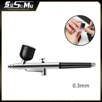Portable Single Action Airbrush 0.3mm Nozzles Spray Gun Pen for Model Cake Nail Car Painting Beauty Inkjet 1