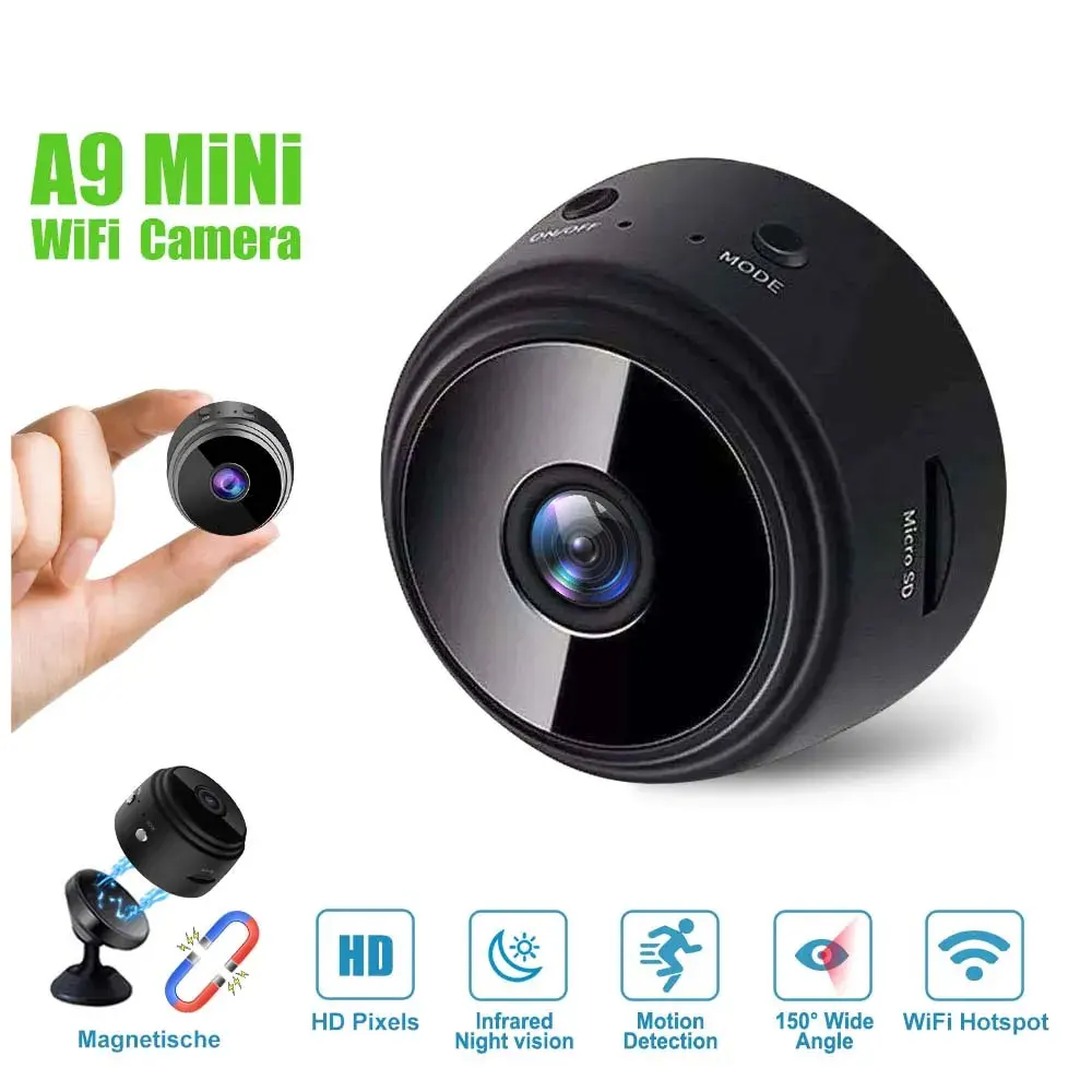 Беспроводная мини-камера видеонаблюдения A9, Wi-Fi, 1/2 шт.