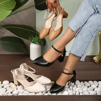 2025 Spring/Summer Hot Sale！Fairy Style Thin-Strap High Heels - Bowknot with Golden Buckle, Comfortable & Versatile 5