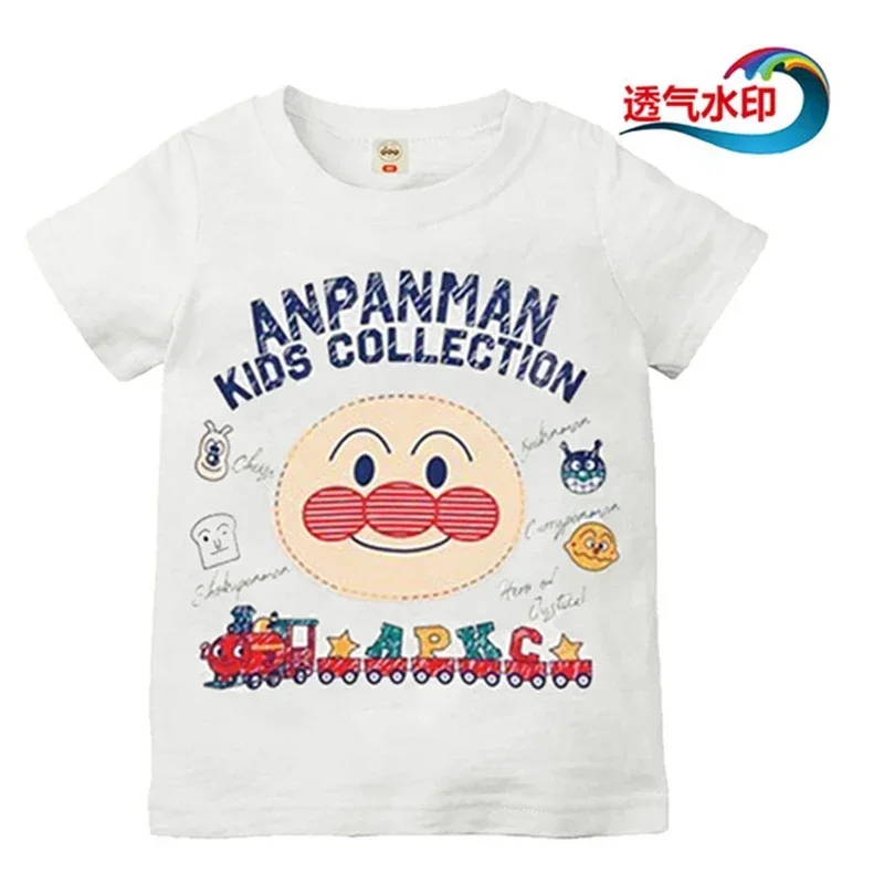 New Cartoon Anpanman Kids T Shirt For Summer Children Baby Boy Girl Short Sleeve T-Shirts Cotton Clothes Toddler Tops Tees Shirt 4