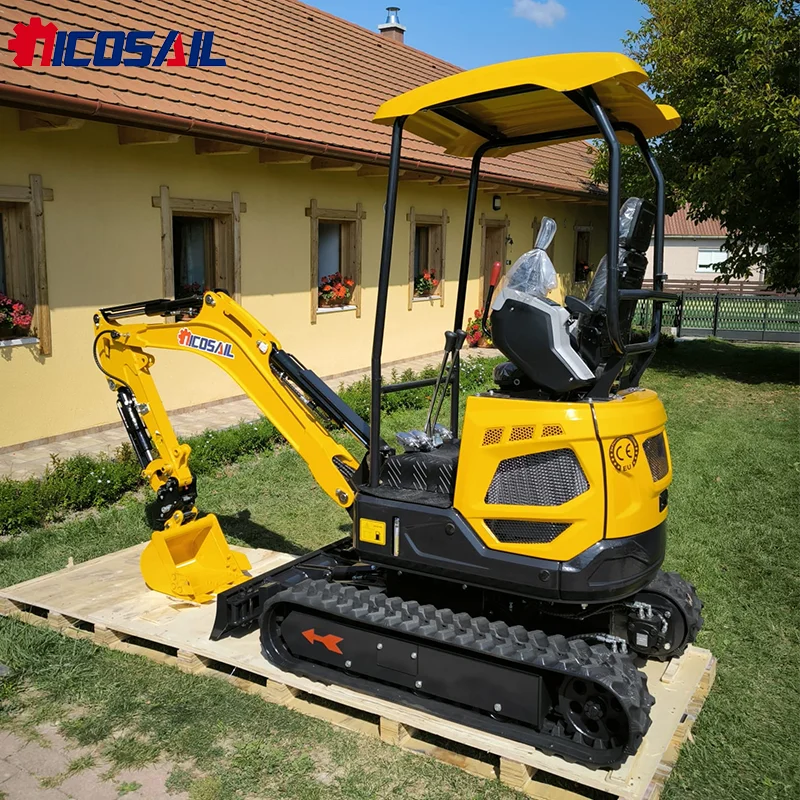 Kostenloser Versand Mini-Bagger 1,8 Tonnen EPA-Motor Mini-Raupenbagger 1 Tonne 2 Tonnen Mini-Kleinbagger zum Verkauf