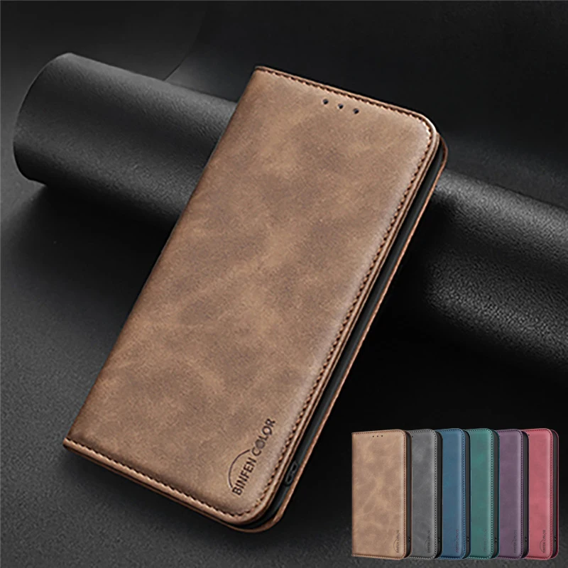 Premium Magnetic Flip Leather Phone Case with Anti-Theft Wallet Cover