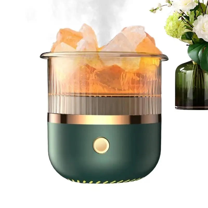 

Aromatherapy Salt Lamp Salt Lamp Night Light Cool Mist Humidifier With 1 Pack Salt Stone Oil Diffuser Colorful Atmosphere Light