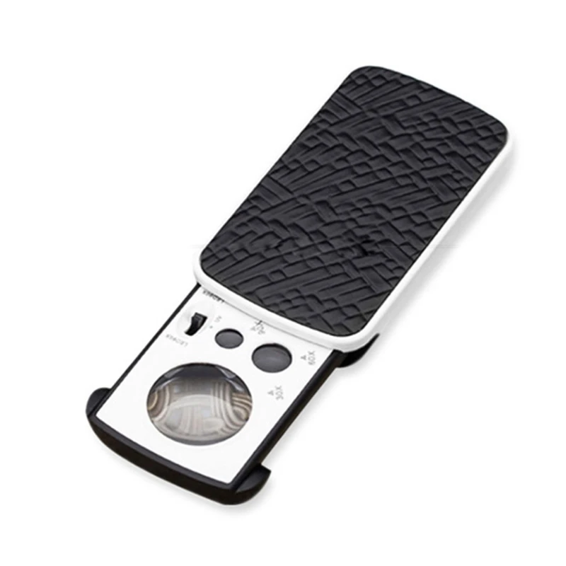 

Mini Multifunction 30X 60X 90X Pocket Magnifier with LED UV Light Portable Dropship