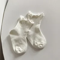 Newborn Girls Baby Socks Spring Autumn Cotton Kids Princess Socken Soft Comfortable Children Mid Length Socks Toddler Stockings 5