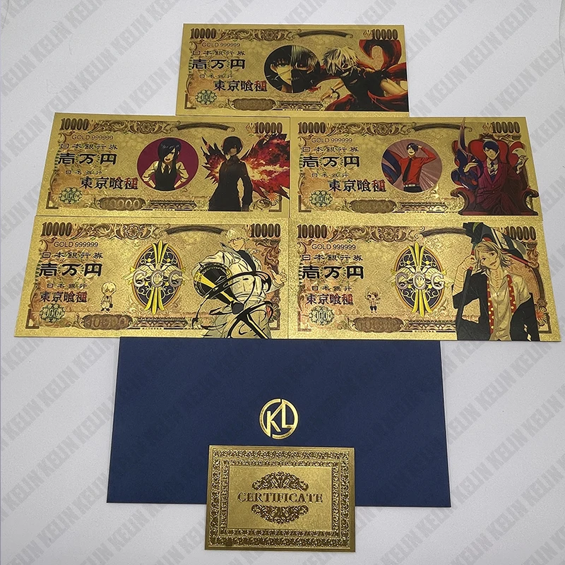 Kelin Abbiamo Più Carte Manga 5 Disegni Bella Banconota D'Oro Anime Classica Giapponese Tokyo Ghoul Da Collezione