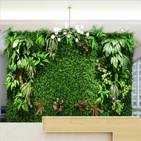 Green Artificial Plants Wall Panel Plastic Outdoor Lawns Fake Flowers Decor  Wedding Backdrop Party Garden Grass Flower Wall 5