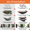 3 in 1 Camping Hammock with Mosquito Mesh Automatic Quick Opening Nylon Hammock Anti-Mosquito hanging Hammock tent for Outdoor 4