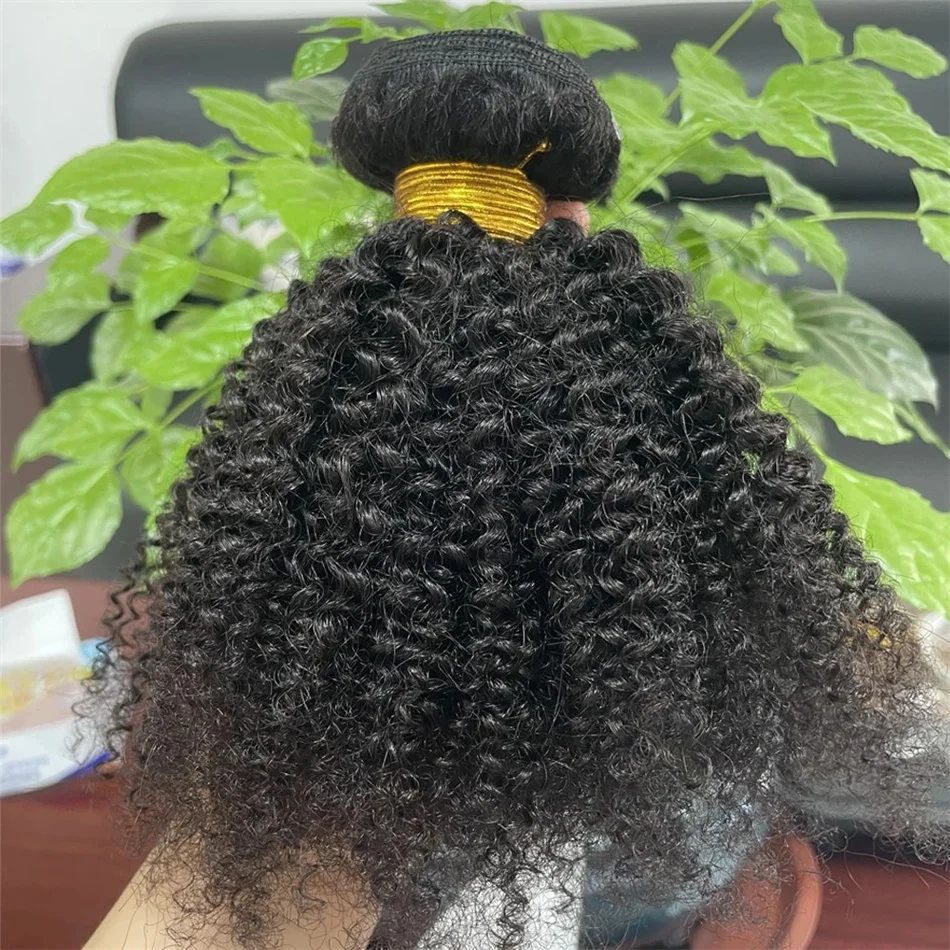 100% Human Hair Bundles Virgin Afro Kinky Curly Raw Human Hair