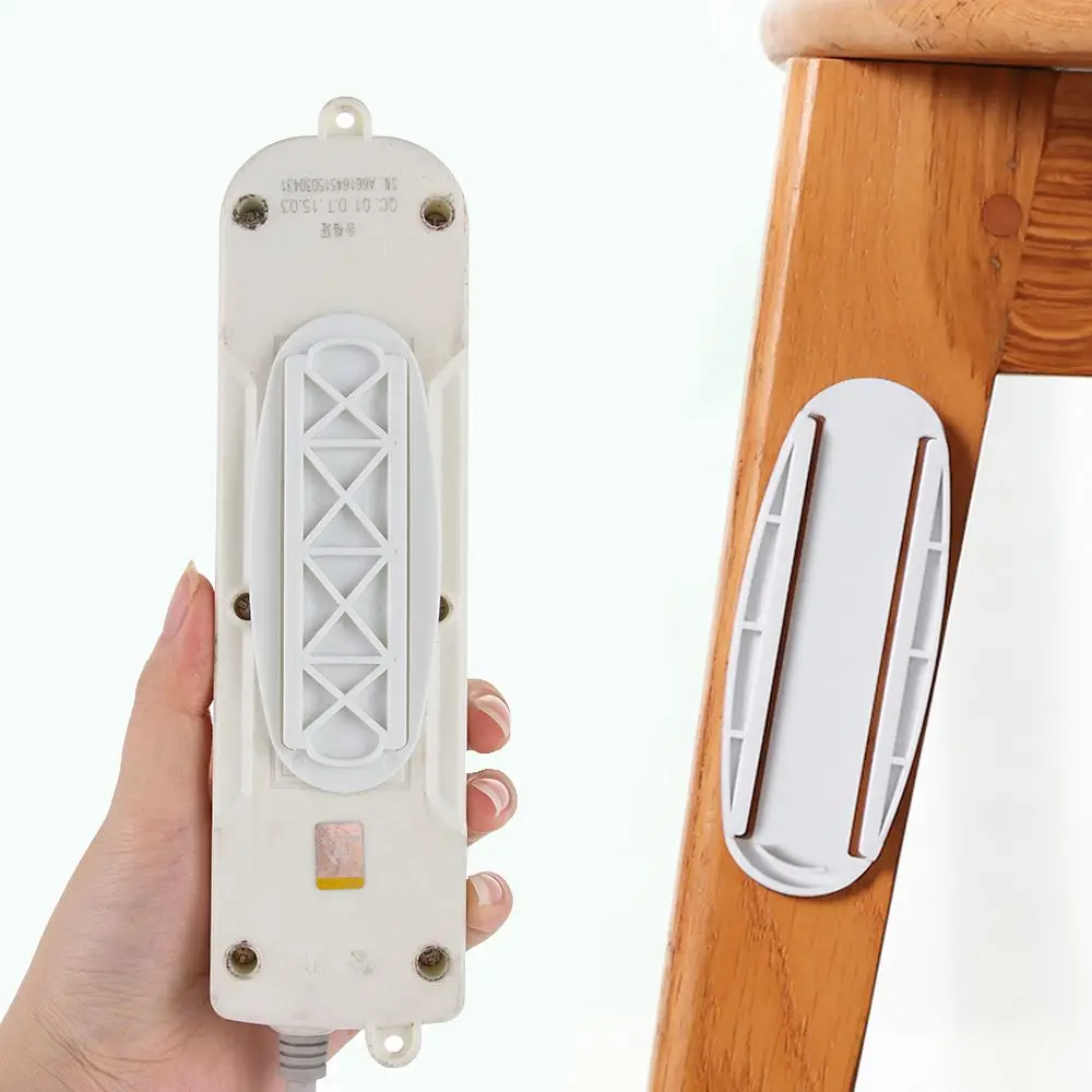 Wall-Mounted Socket Fixer Self-Adhesive Sticker Punch-free Power Strip Holders Seamless Invisible Plug Fixer wall mounted socket fixer
