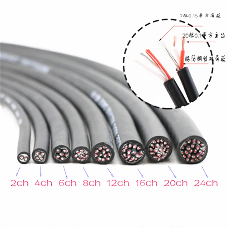 Áudio Novo Canais Cabo de Cobra Xlr Fêmea Masculino Multi-canal de Sinal de Áudio Cabo de Iluminação de Palco de Carro Cabo de Sinal de Transmissão - Image 3
