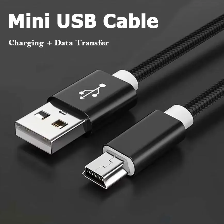 Compact High-Speed Mini USB to USB Data and Charging Cable - 1M/2M Length