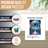View Under the Moon Wooden Puzzle, Uniquely Irregular Animal Shaped, Creative Handmade Decorations, Holiday Gifts Home Decor 5