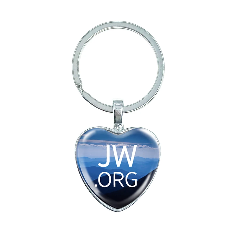 Jw. Org Romantic Flower Jehovah's Witness Heart Keychain Give Men's And Kdis Necklaces Jewelry Gift